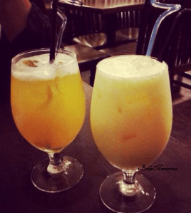 Iced Peach Teas (with & without milk)